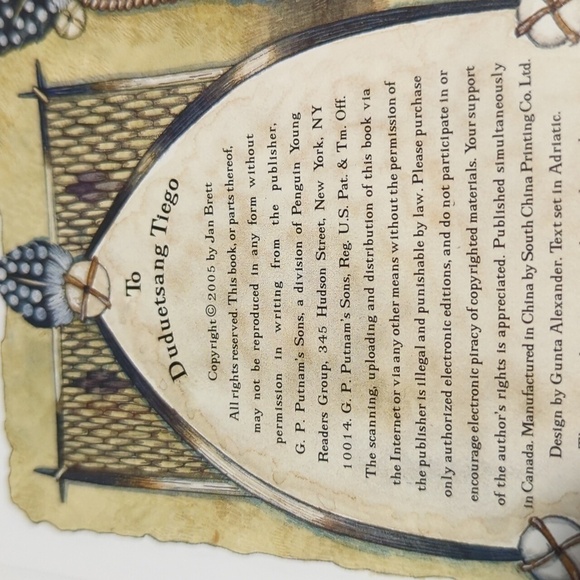 Jan Brett Honey..Honey..Lion, A Story From Africa Hardback Book w/Cover (2005) - Picture 7 of 7